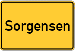Place name sign Sorgensen