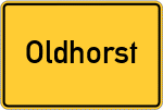 Place name sign Oldhorst