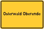 Place name sign Osterwald Oberende