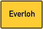 Place name sign Everloh