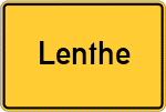 Place name sign Lenthe