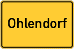 Place name sign Ohlendorf, Kreis Hannover
