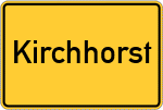 Place name sign Kirchhorst