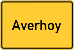 Place name sign Averhoy, Niedersachsen