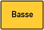 Place name sign Basse, Niedersachsen