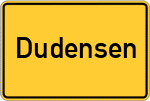 Place name sign Dudensen