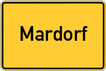 Place name sign Mardorf, Niedersachsen