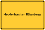 Place name sign Mecklenhorst am Rübenberge