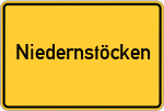 Place name sign Niedernstöcken