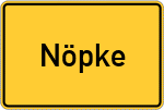 Place name sign Nöpke
