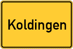 Place name sign Koldingen, Kreis Hannover