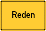 Place name sign Reden