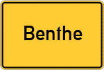Place name sign Benthe
