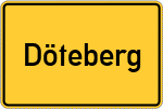 Place name sign Döteberg