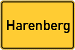 Place name sign Harenberg