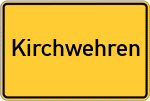 Place name sign Kirchwehren