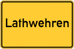 Place name sign Lathwehren