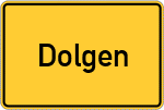 Place name sign Dolgen, Niedersachsen