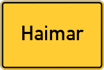 Place name sign Haimar