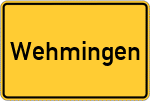 Place name sign Wehmingen, Han