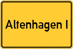 Place name sign Altenhagen I