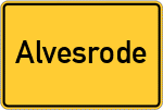 Place name sign Alvesrode