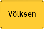 Place name sign Völksen