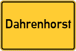 Place name sign Dahrenhorst