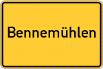 Place name sign Bennemühlen