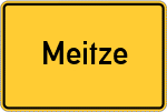 Place name sign Meitze