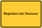 Place name sign Negenborn bei Hannover