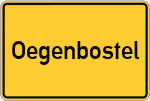 Place name sign Oegenbostel
