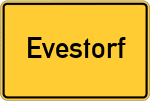 Place name sign Evestorf