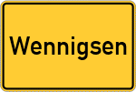 Place name sign Wennigsen
