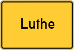 Place name sign Luthe