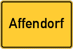 Place name sign Affendorf