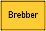 Place name sign Brebber