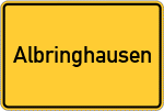 Place name sign Albringhausen