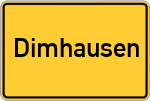 Place name sign Dimhausen