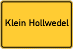 Place name sign Klein Hollwedel