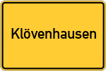 Place name sign Klövenhausen