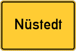 Place name sign Nüstedt