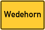 Place name sign Wedehorn