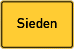 Place name sign Sieden