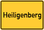 Place name sign Heiligenberg, Kreis Grafschaft Hoya