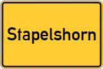 Place name sign Stapelshorn