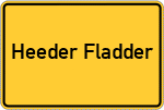 Place name sign Heeder Fladder