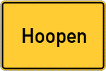 Place name sign Hoopen