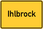 Place name sign Ihlbrock