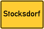 Place name sign Stocksdorf